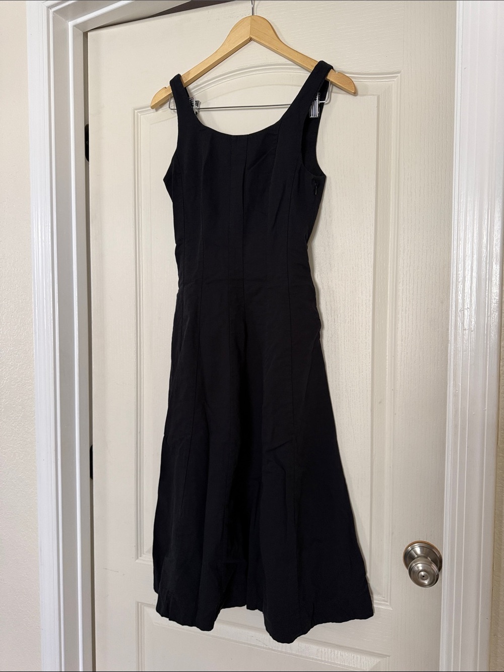 A new day Classic Black Square-Neck Midi Dress